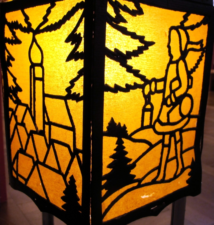 Martinslaterne um 1930 mit Pergament-Papier