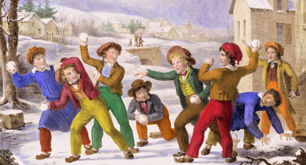 Schneeballschlacht 1800