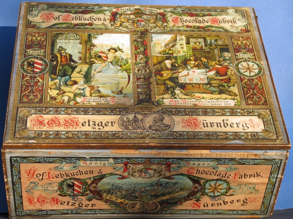 METZGER-LEBKUCHEN-SCHATULLE um 1900